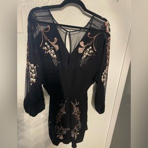 Free People Bonjour Embroidered Dress